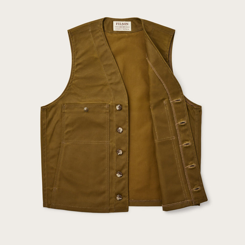 Oil tin cloth vest von Filson | Dark tan (Beige)