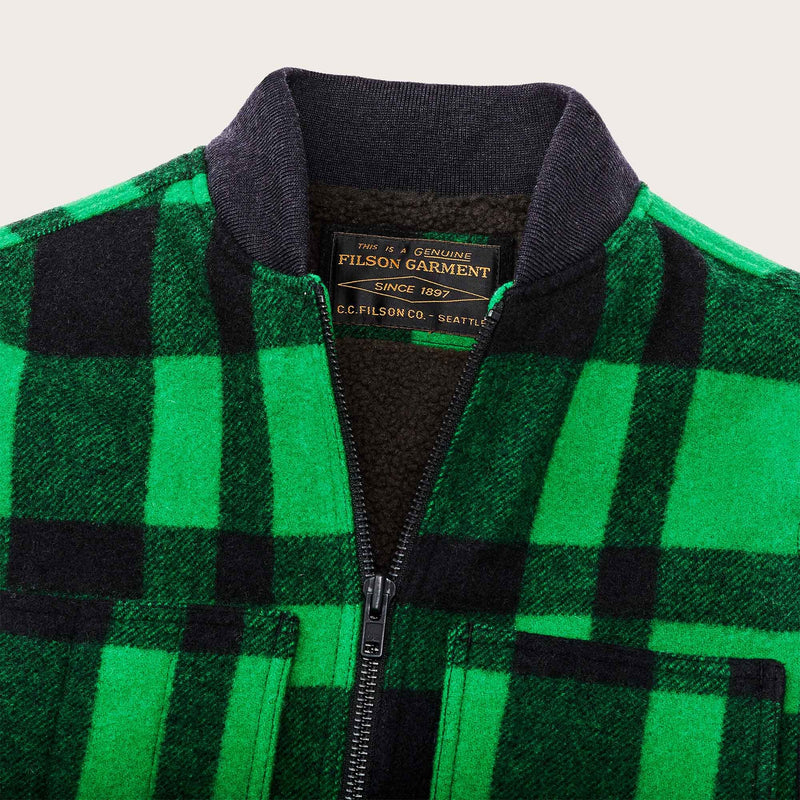 Lined mackinaw wool work vest von Filson | Acid green / black h (Green)