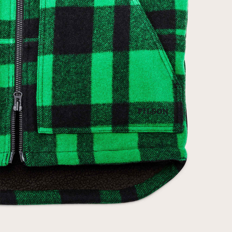 Lined mackinaw wool work vest von Filson | Acid green / black h (Green)