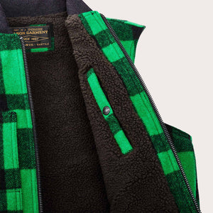 Lined mackinaw wool work vest von Filson | Acid green / black h (Green)