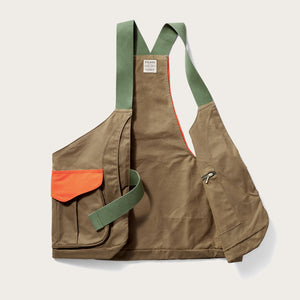 Shelter cloth strap vest by Filson | Tan/blaze orange (Orange)