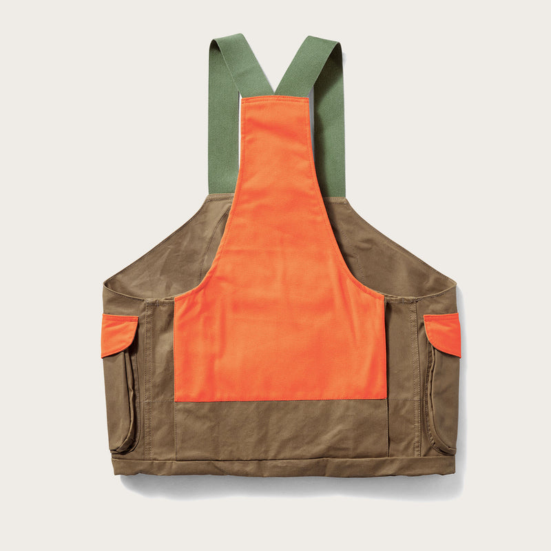 Shelter cloth strap vest by Filson | Tan/blaze orange (Orange)