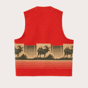 Jacquard wool vest von Filson | Red/khaki/forest multi (Red)