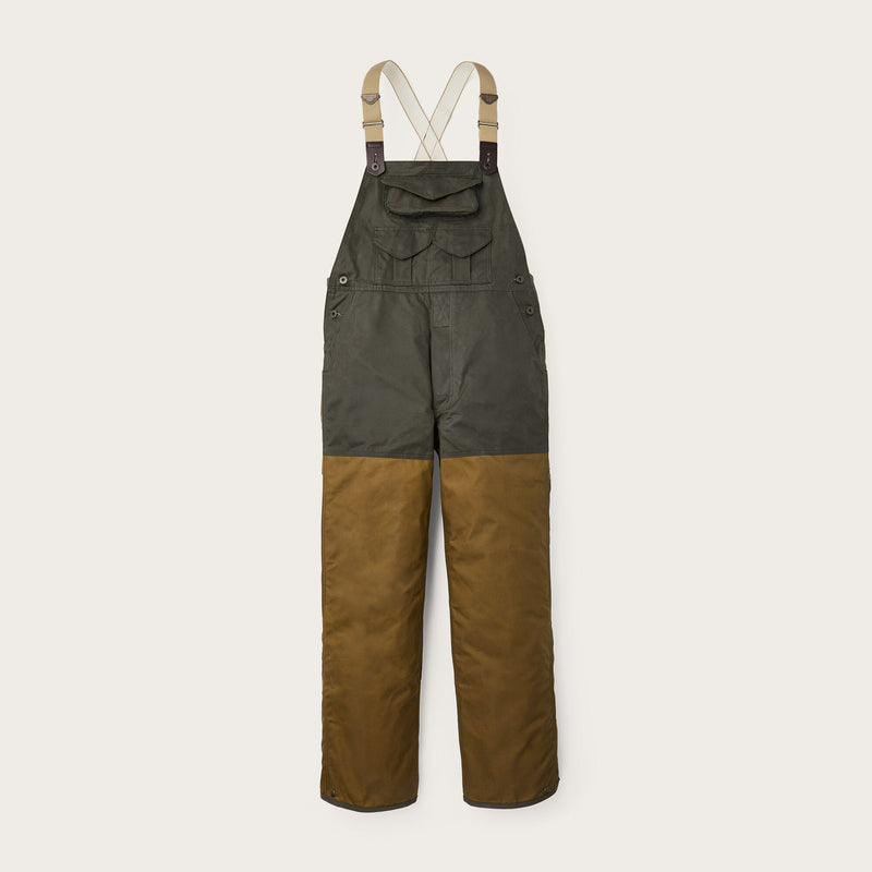 Double hunting bibs with zipper von Filson | Otter green / dark tan (Beige)