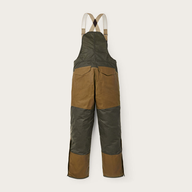 Double hunting bibs with zipper von Filson | Otter green / dark tan (Beige)