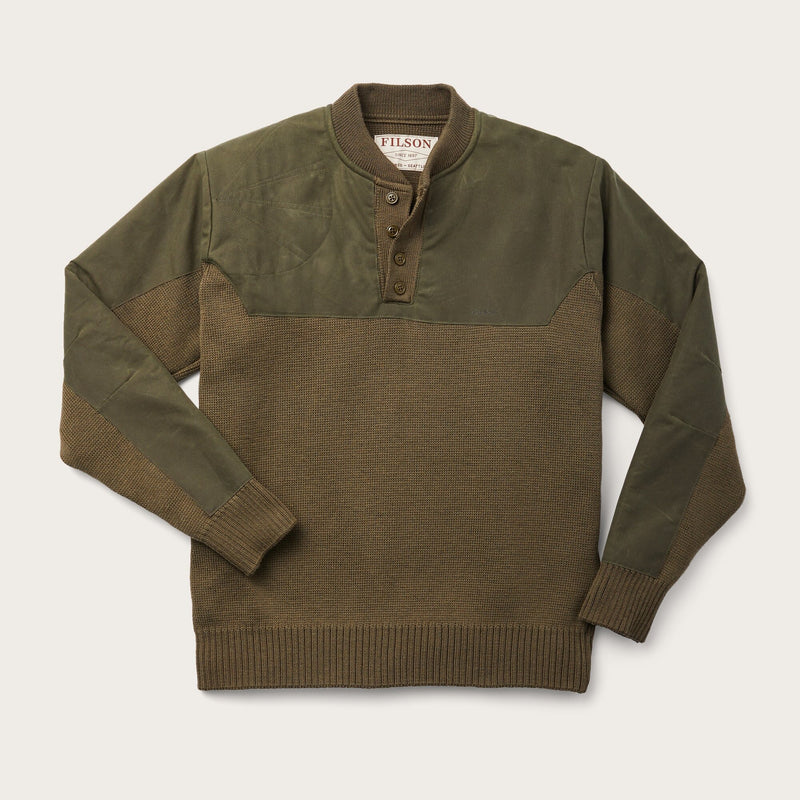 Henley guide sweater von Filson | Peat green (Green)