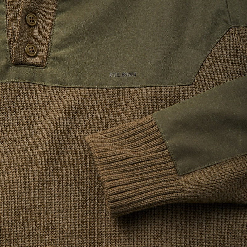 Henley guide sweater von Filson | Peat green (Green)