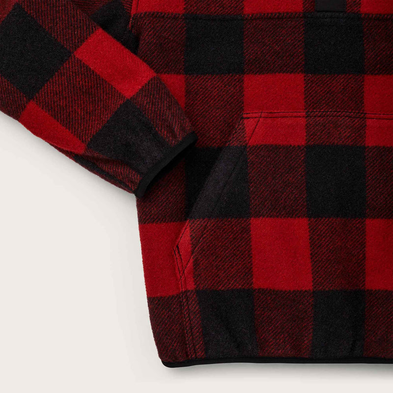 Okanogan wool pullover di Filson | Red black buffalo check (Red)