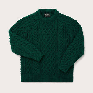 Wool fisherman's sweater di Filson | Hemlock (Green)