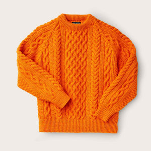 Wool fisherman's sweater di Filson | Orange (Orange)