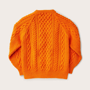 Wool fisherman's sweater di Filson | Orange (Orange)