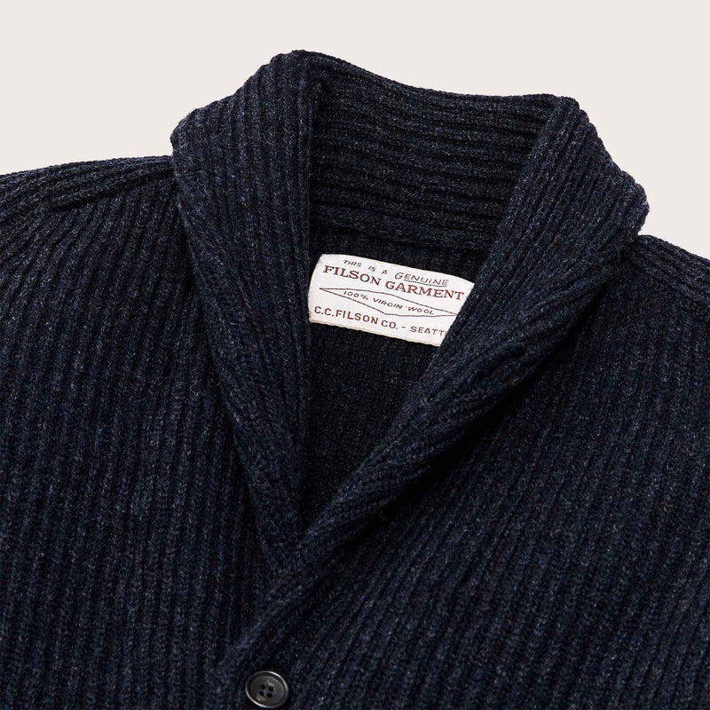 Bristol cardigan sweater by Filson | Dark navy heather (Blue)