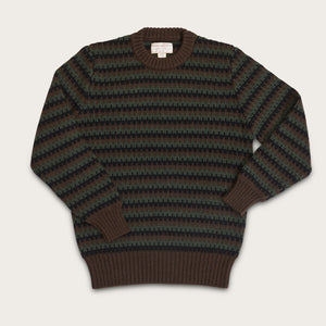 Jacquard wool crewneck sweater von Filson | Black (Black)