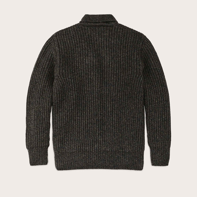 Bristol shawl neck sweater von Filson | Moss / black melange (Gray)