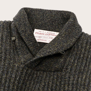 Bristol shawl neck sweater von Filson | Moss / black melange (Gray)