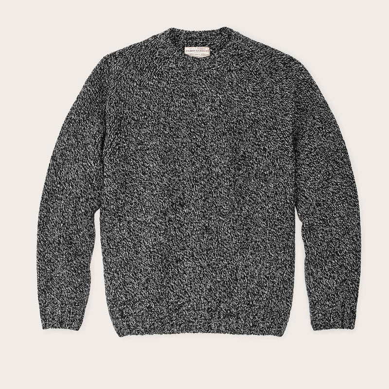 Irish wool 3-gauge sweater di Filson | Black / white melange (Gray)