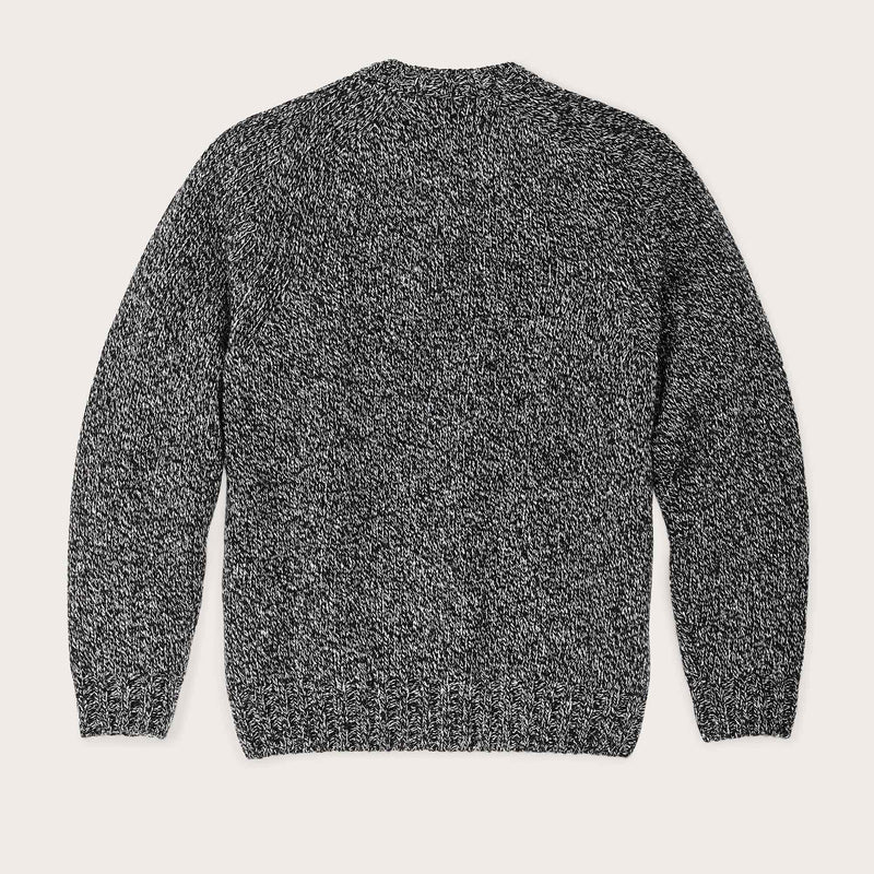 Irish wool 3-gauge sweater di Filson | Black / white melange (Gray)