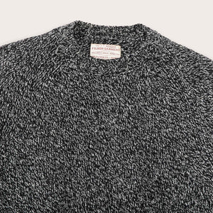 Irish wool 3-gauge sweater di Filson | Black / white melange (Gray)