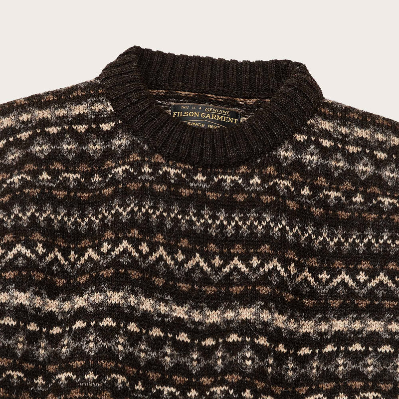 Fairisle crewneck sweater von Filson | Black / multi (Black)