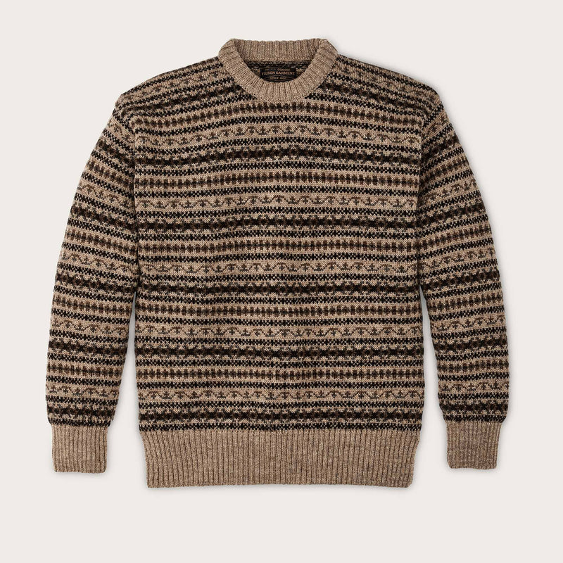 Fairisle crewneck sweater di Filson | Fawn / multi (Brown)