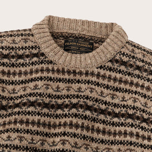 Fairisle crewneck sweater di Filson | Fawn / multi (Brown)