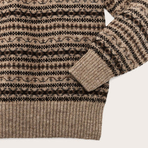 Fairisle crewneck sweater di Filson | Fawn / multi (Brown)