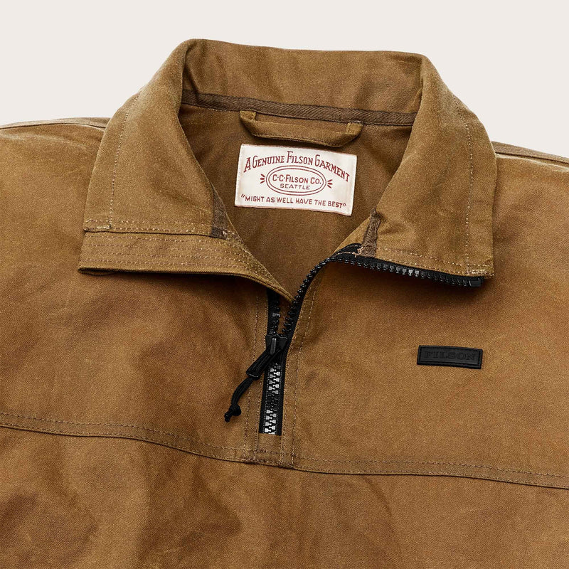 Tin cloth quarter zip pullover di Filson | Dark tan (Beige)