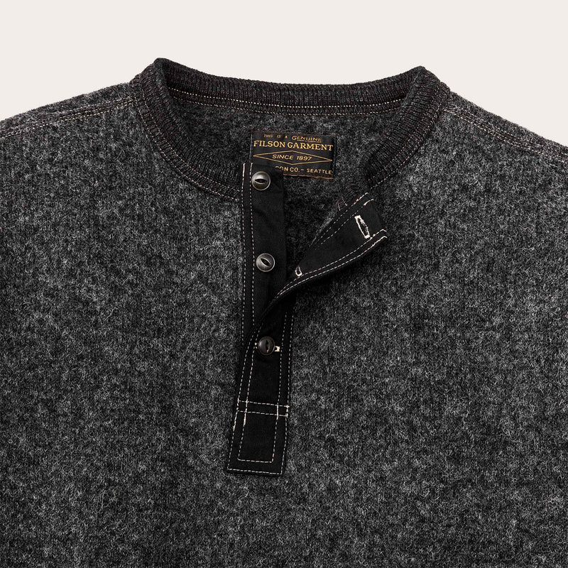 Keyport wool henley by Filson | Charcoal heather (Gray)