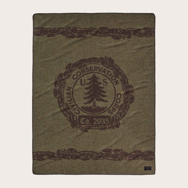 Ccc jacquard wool blanket di Filson | Olive brown multi (Brown)