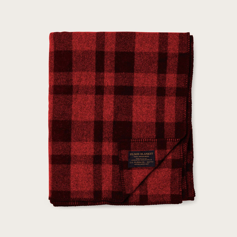 Mackinaw wool blanket von Filson | Red black plaid (Red)