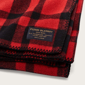 Mackinaw wool blanket von Filson | Red black plaid (Red)