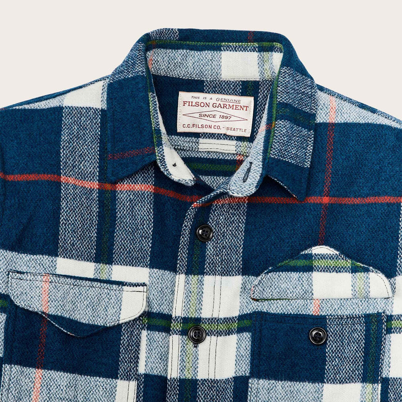 Wool jac-shirt by Filson | Cobalt / white / mul (Blue)