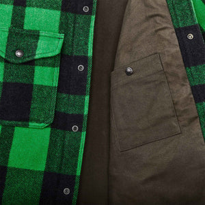 Lined mackinaw wool jac-shirt von Filson | Acid green / black h (Green)