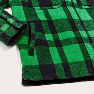 Lined mackinaw wool jac-shirt von Filson | Acid green / black h (Green)