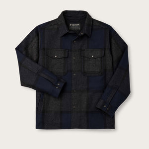 Lined mackinaw wool jac-shirt by Filson | Navy charcoal plaid (Blue)