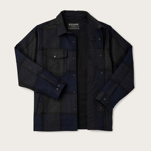 Lined mackinaw wool jac-shirt by Filson | Navy charcoal plaid (Blue)