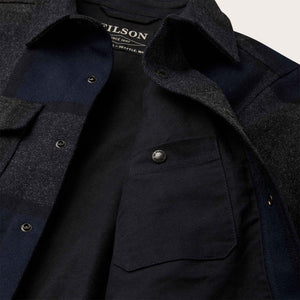 Lined mackinaw wool jac-shirt by Filson | Navy charcoal plaid (Blue)