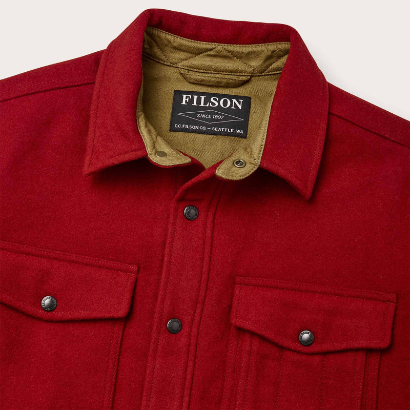 Lined mackinaw wool jac-shirt by Filson | Red oak (Red)