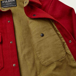 Lined mackinaw wool jac-shirt by Filson | Red oak (Red)