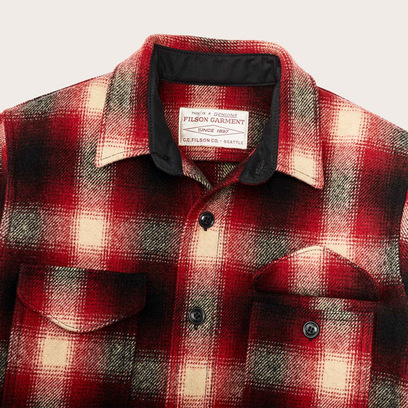 Mackinaw wool jac-shirt by Filson | Red / black ombre pl (Red)