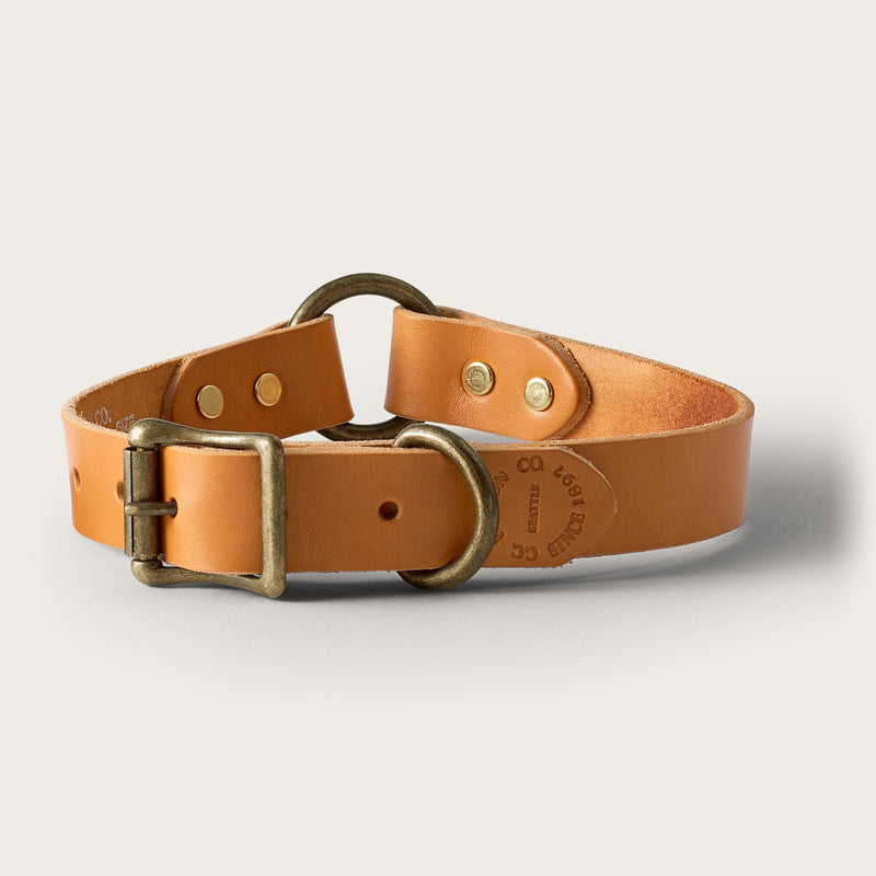 Bridle leather dog collar von Filson | Natural (Beige)