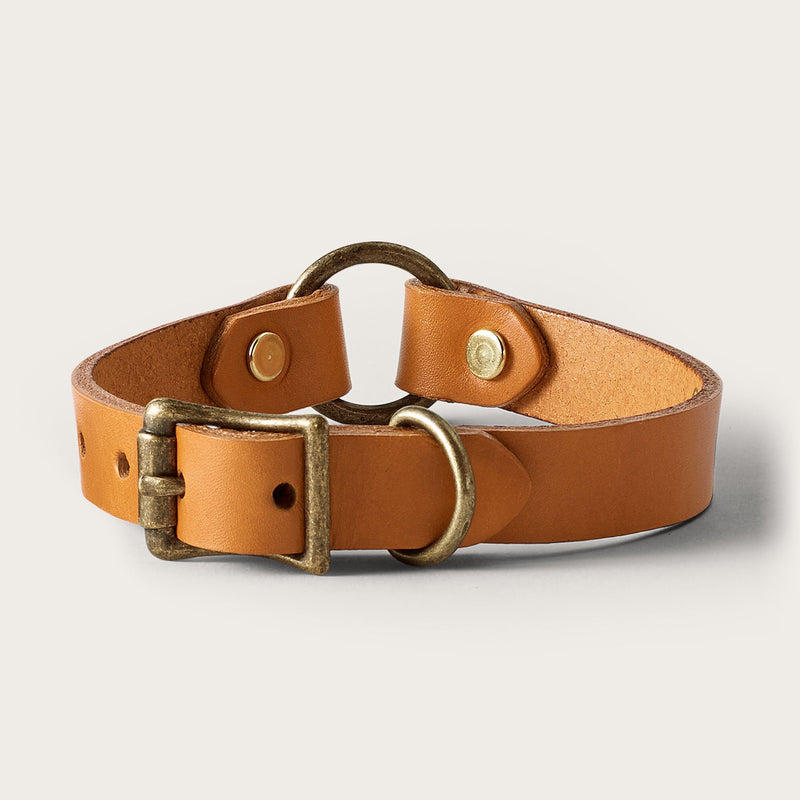 Bridle leather puppy collar by Filson | Natural (Beige)