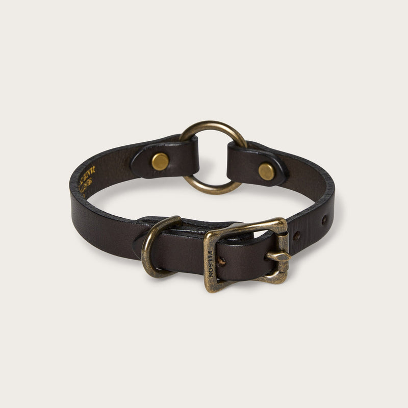 Bridle leather puppy collar by Filson | Brown (Brown)