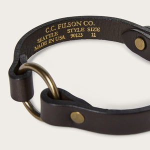 Bridle leather puppy collar by Filson | Brown (Brown)