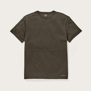 210g merino wool short sleeve crew by Filson | Dark olive (Green)