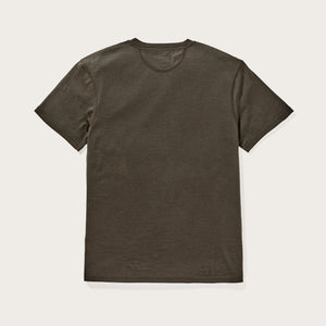 210g merino wool short sleeve crew by Filson | Dark olive (Green)