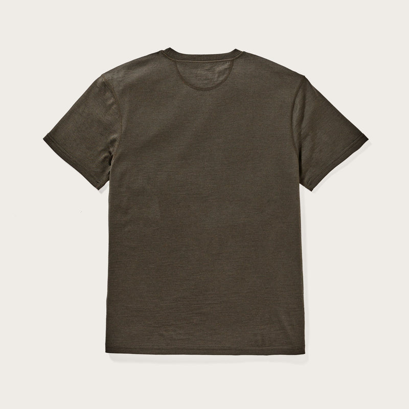 210g merino wool short sleeve crew by Filson | Dark olive (Green)