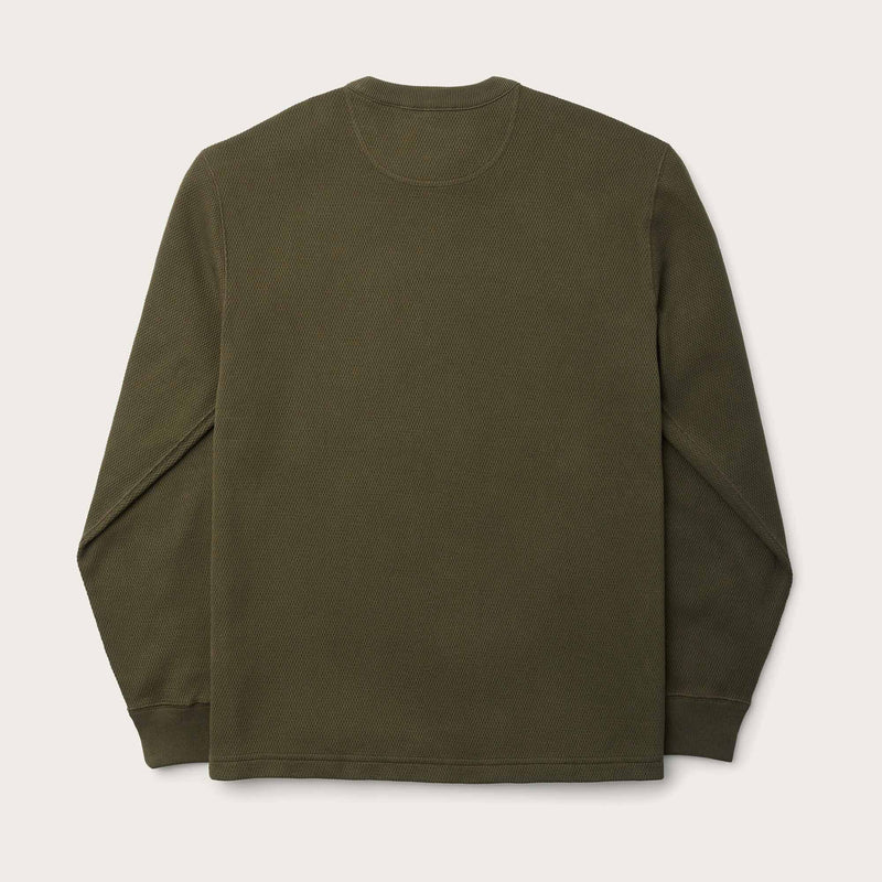 Waffle knit thermal crew by Filson | Mossy rock (Green)
