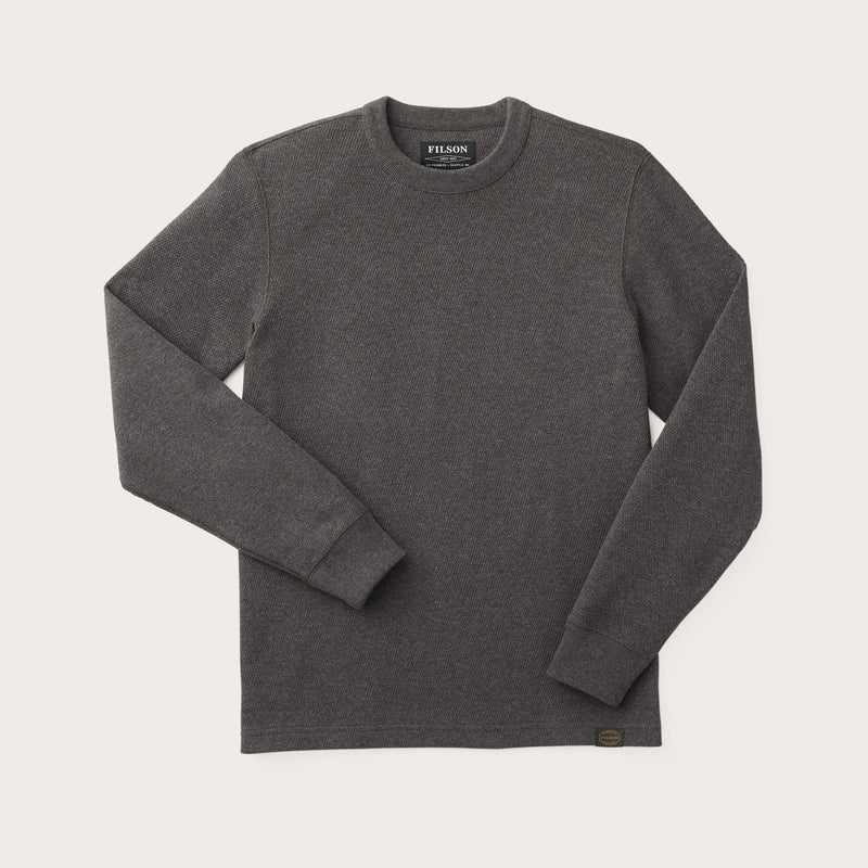 Waffle knit thermal crew di Filson | Charcoal (Grey)