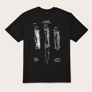 Pioneer graphic t-shirt von Filson | Black knife patent (Black)